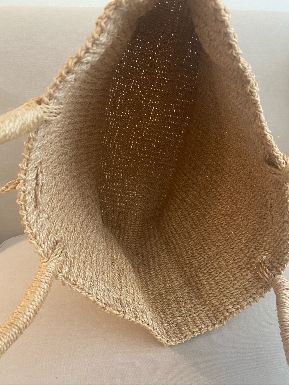 NWOT Woven Straw Tote Bag - Natural purchased in Spain - Picture 9 of 14